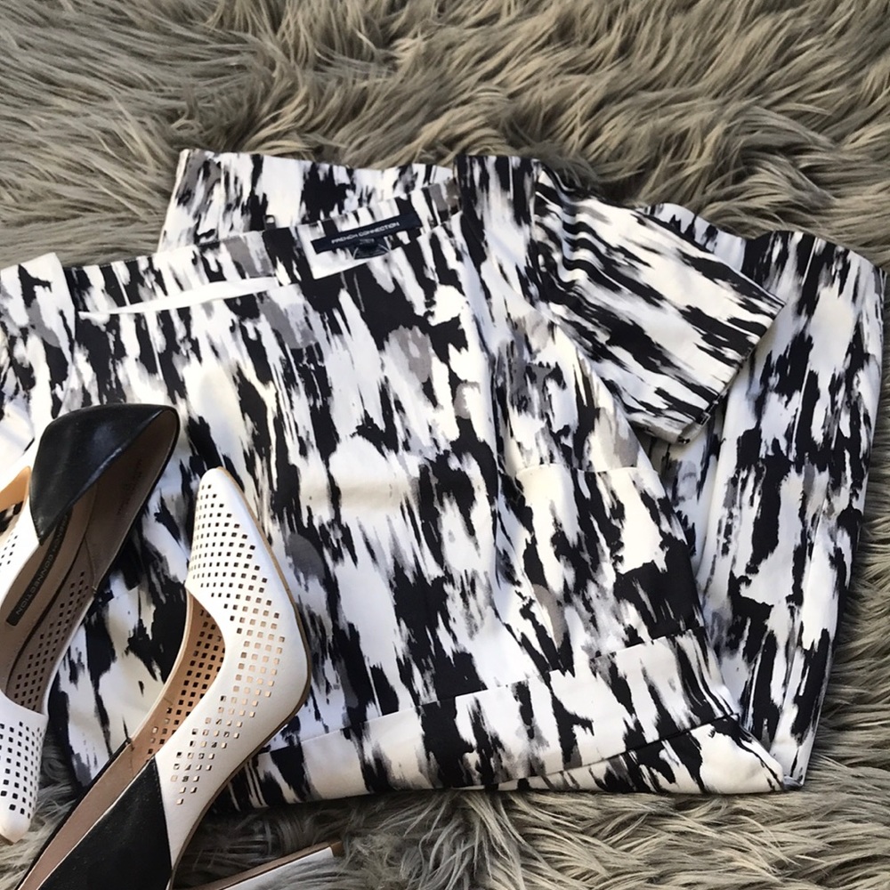 French connection black and white dress